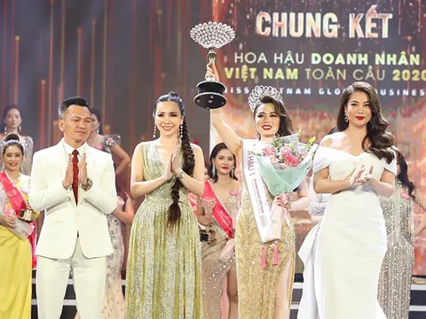 Doanh nhân Phạm Thị Hợp đăng quang Á hậu 1 cuộc thi Hoa hậu Doanh nhân Việt Nam Toàn cầu 2020