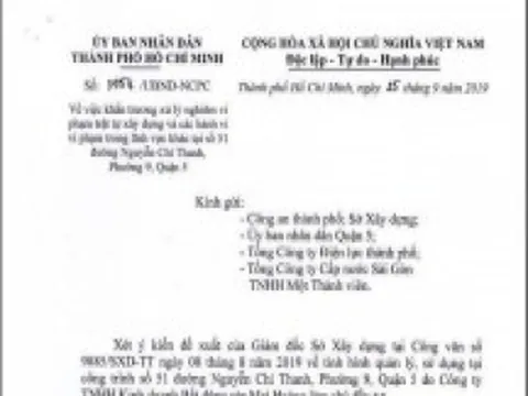 Xây vượt 5 tầng, cao ốc ở TP. HCM bị cắt điện, nước, đình chỉ hoạt động