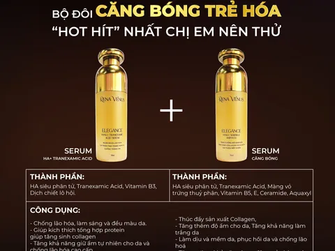 Bộ sản phẩm dược mỹ phẩm Rena Venus cho làn da mịn màng căng bóng