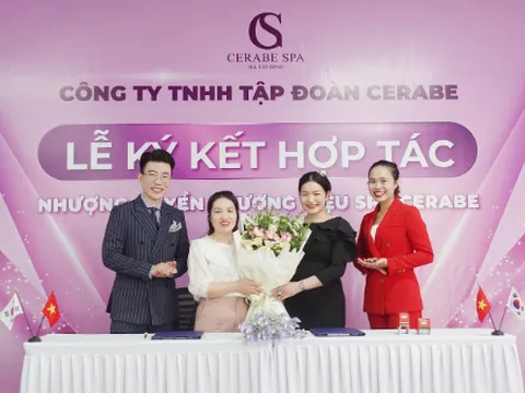 Lễ ký kết hợp tác giữa Chuỗi nhượng quyền thương hiệu Spa Cerabe và Tân chủ Spa Ma Thị Loan 