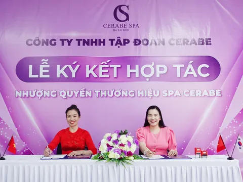 Tân giám đốc Hoàng Thị Kim Tuyến ký kết hợp tác mở Spa Cerabe