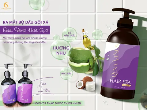 Bộ dầu gội xả RENA VENUS HAIR SPA 100% tự nhiên từ thảo mộc quê nhà