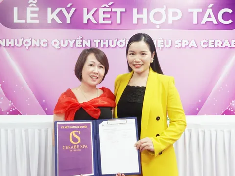 Giám đốc Hải Yến ký kết mở Spa Cerabe tại Tuyên Quang
