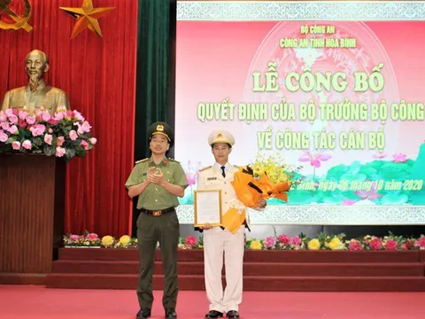 Trưởng Công an TP Hòa Bình làm Phó Giám đốc Công an tỉnh