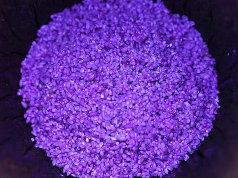 Độc đáo bánh giầy ngũ sắc