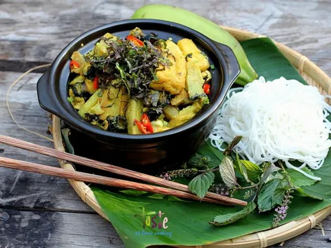 Món ngon cuối tuần: Ốc om chuối đậu ngon khó cưỡng