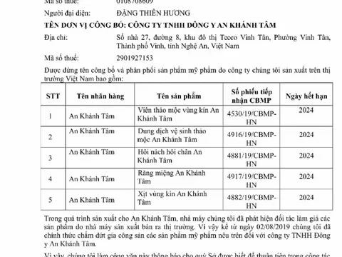 Nghệ An: Cần sớm làm rõ hàng loạt sản phẩm của Công ty An Khánh Tâm bị thu hồi nhưng vẫn bán tràn lan để bảo vệ người tiêu dùng?