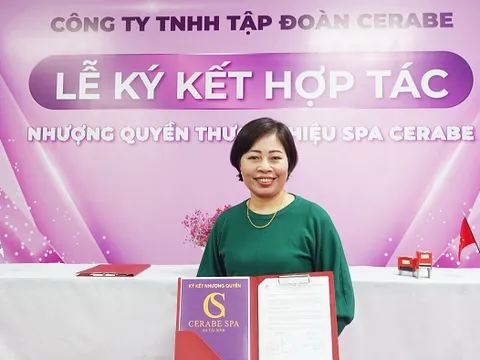 Lễ ký kết hợp tác giữa Chuỗi nhượng quyền thương hiệu Spa Cerabe và Đại lý Đặng Thị Bích Nguyên.