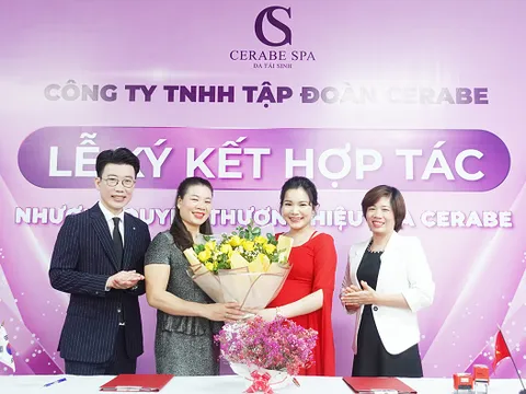 Lễ ký kết hợp tác giữa Chuỗi nhượng quyền thương hiệu Spa Cerabe và Đại lý Lê Thị Tình.