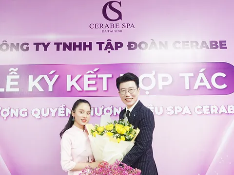 Lễ ký kết hợp tác giữa Chuỗi nhượng quyền thương hiệu Spa Cerabe và Bà chủ Spa Nguyễn Thị Lam.