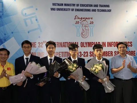Việt Nam giành Huy chương Vàng Olympic Tin học quốc tế, xếp thứ 9 thế giới