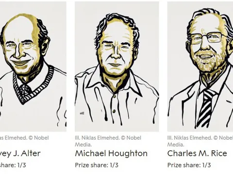 Ba nhà khoa học phát hiện virus viêm gan C đoạt giải Nobel Y học 2020