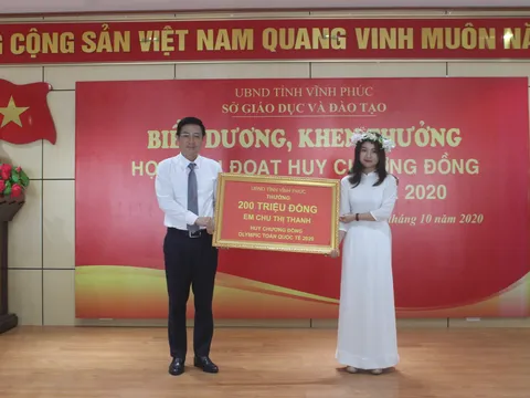 Vĩnh Phúc: Thưởng 200 triệu đồng cho học sinh đoạt Huy chương Đồng quốc tế