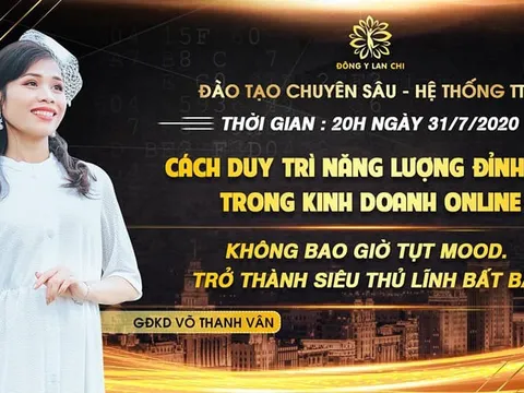 Võ Thanh Vân – Top 1 nhà lãnh đạo xuất chúng Đông Y Lan Chi tháng 10/2020