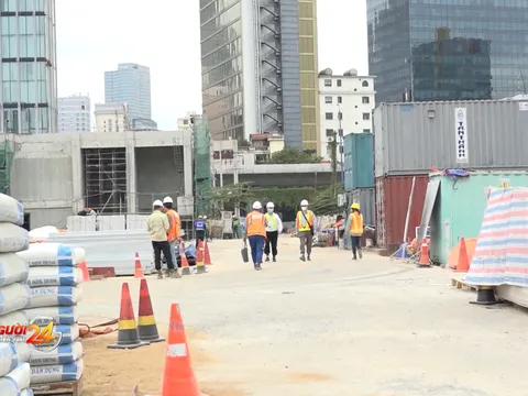 Ga ngầm Ba Son của tuyến Metro số 1 đang tiến dần về đích