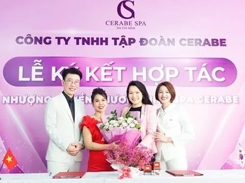 Lễ ký kết hợp tác giữa Chuỗi nhượng quyền thương hiệu Spa Cerabe và Giám đốc Chi nhánh Nguyễn Thị Ngoan
