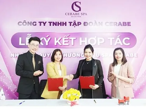 Lễ ký kết hợp tác giữa Chuỗi nhượng quyền thương hiệu Spa Cerabe và Trưởng phòng kinh doanh Phạm Thị Hiến